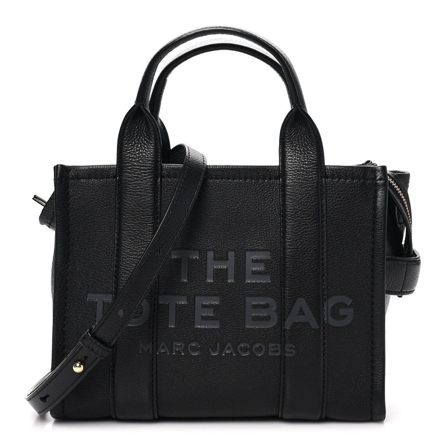 Grained Calfskin Small The Tote Bag Black