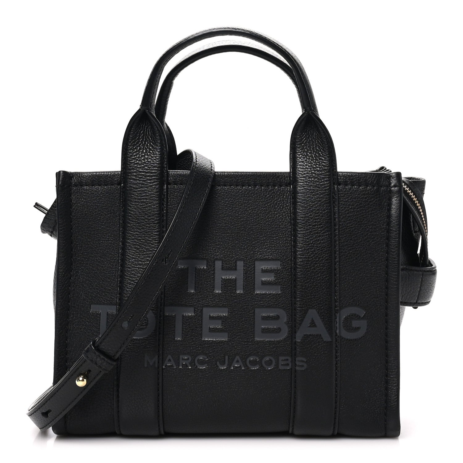 Marc Jacobs Grained Calfskin Small The Tote Bag Black 1 of 9