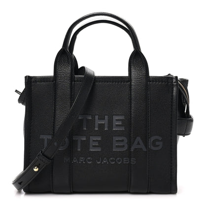 Marc Jacobs Grained Calfskin Small The Tote Bag Black 1 of 9