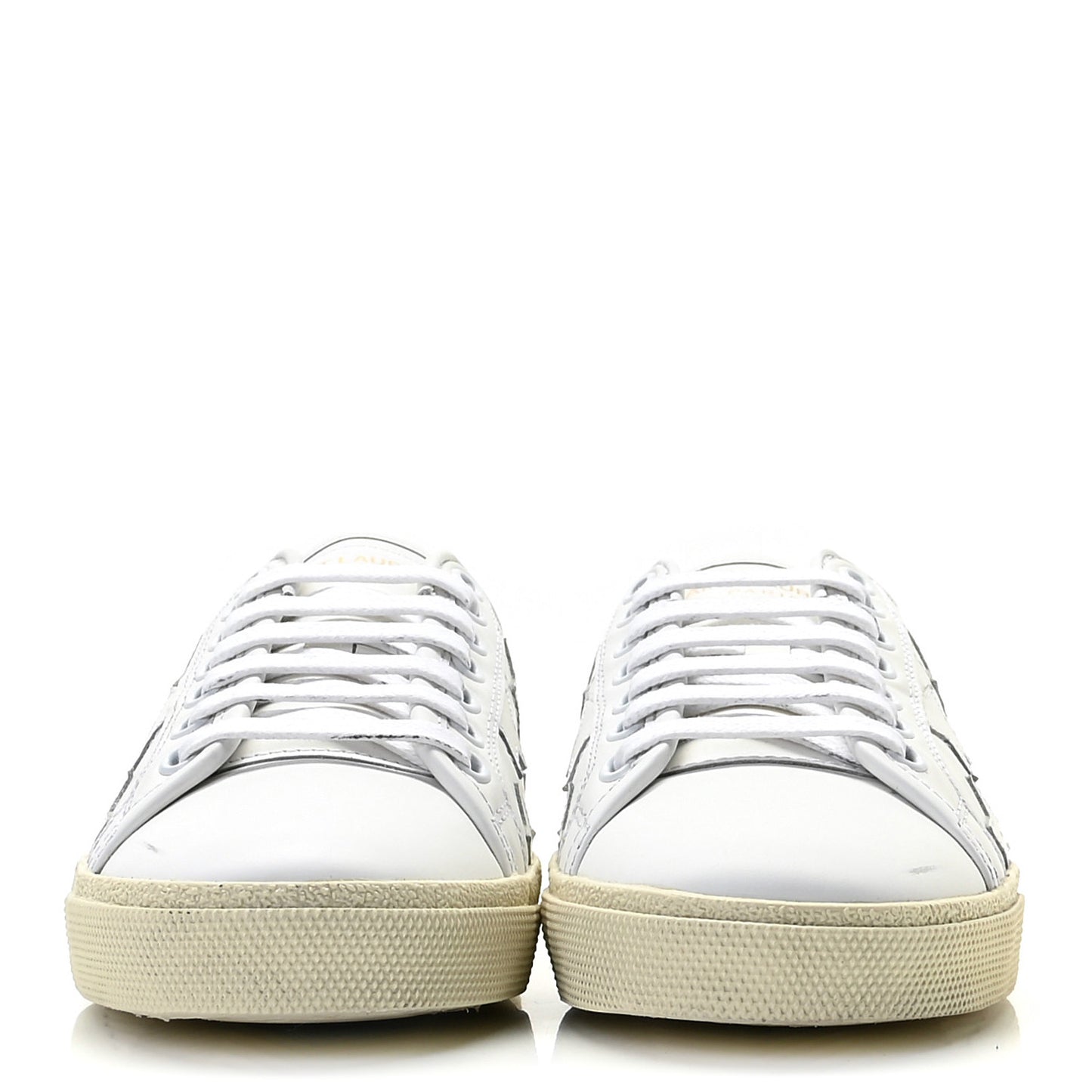 Calfskin Star Court Sneakers 36.5 White