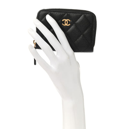 Chanel Caviar Quilted Classic Zipped Coin Purse Black 2 of 8
