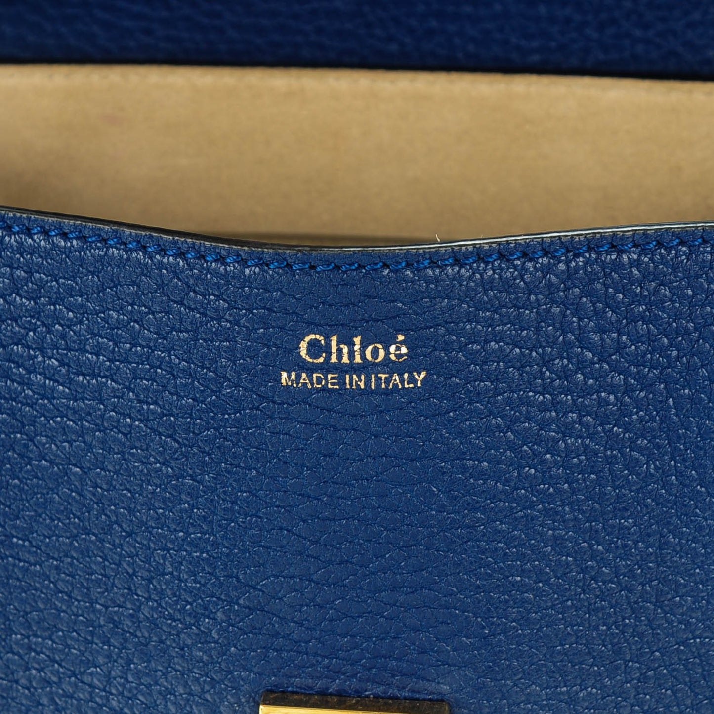 Grained Lambskin Medium Drew Shoulder Bag Royal Navy