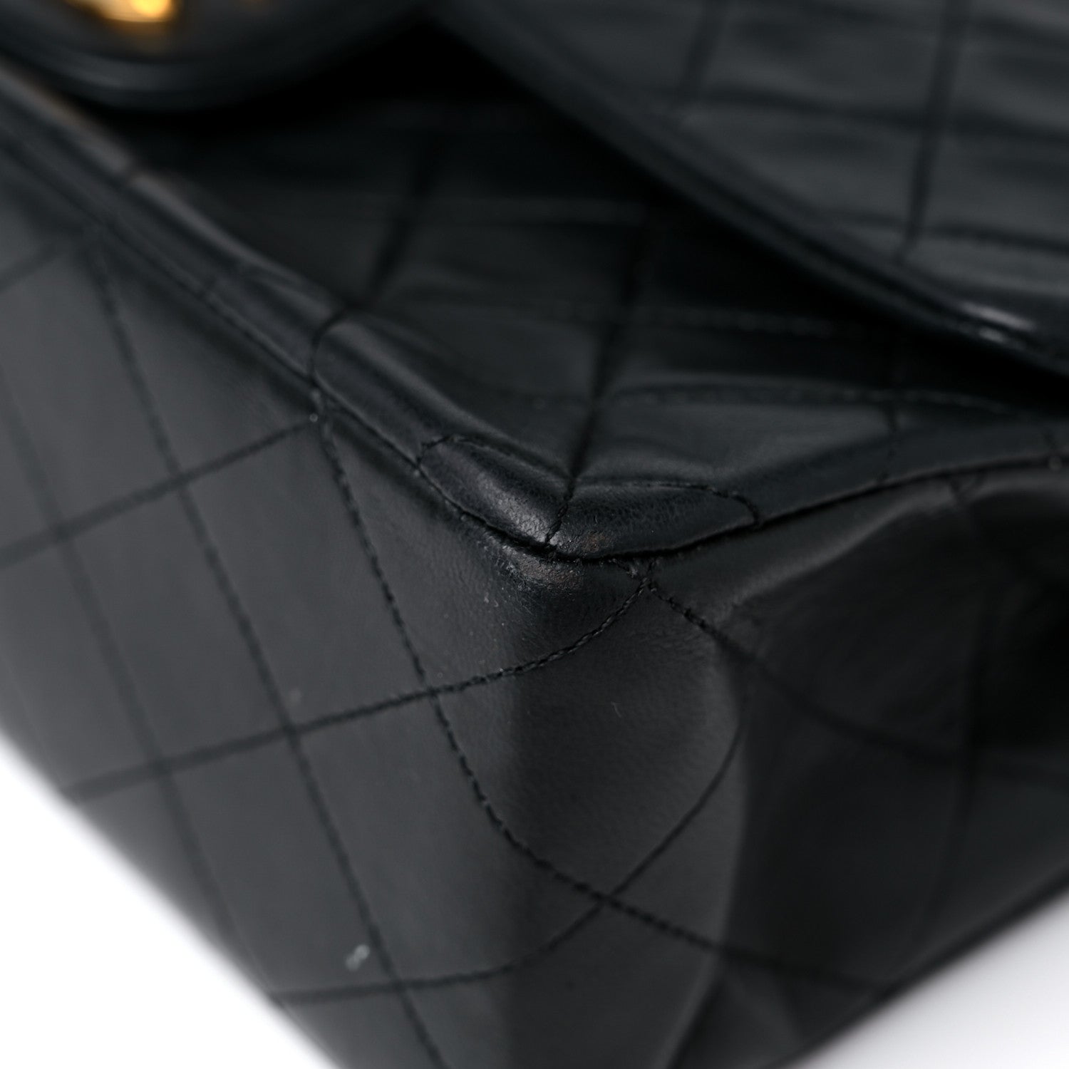 Chanel Lambskin Quilted Medium Double Flap Black 10 of 18