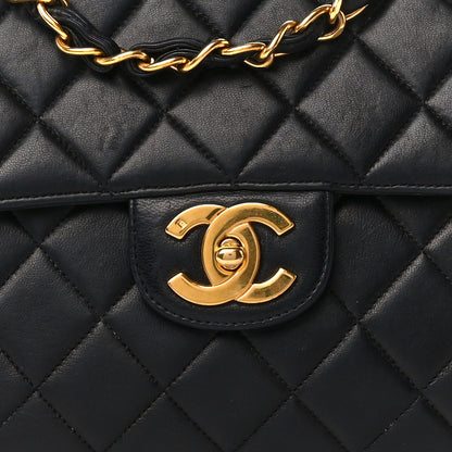 Chanel Lambskin Quilted Jumbo Single Flap Black 9 of 12