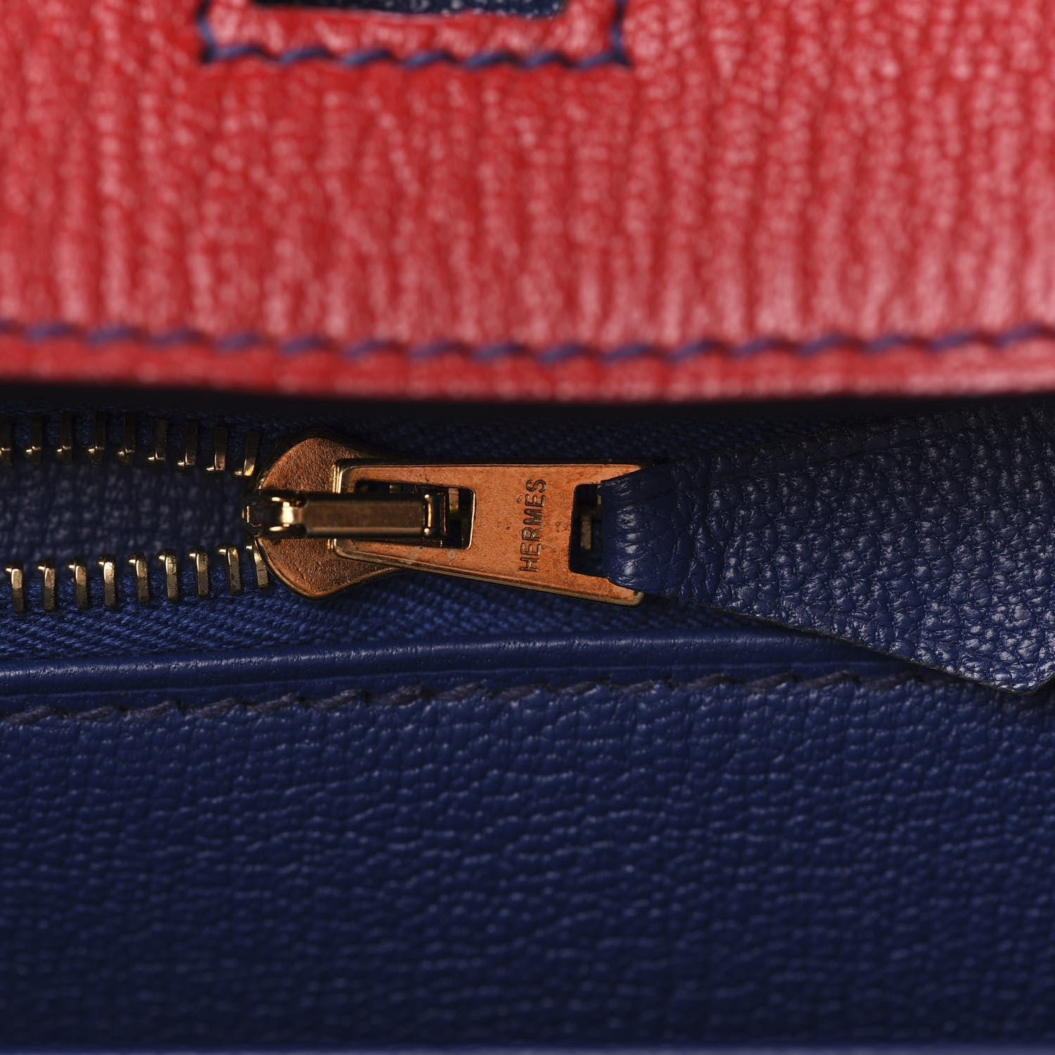 Hermes Chevre Mysore Horseshoe Birkin 30 Rouge Casaque Bleu Brighton 24 of 41