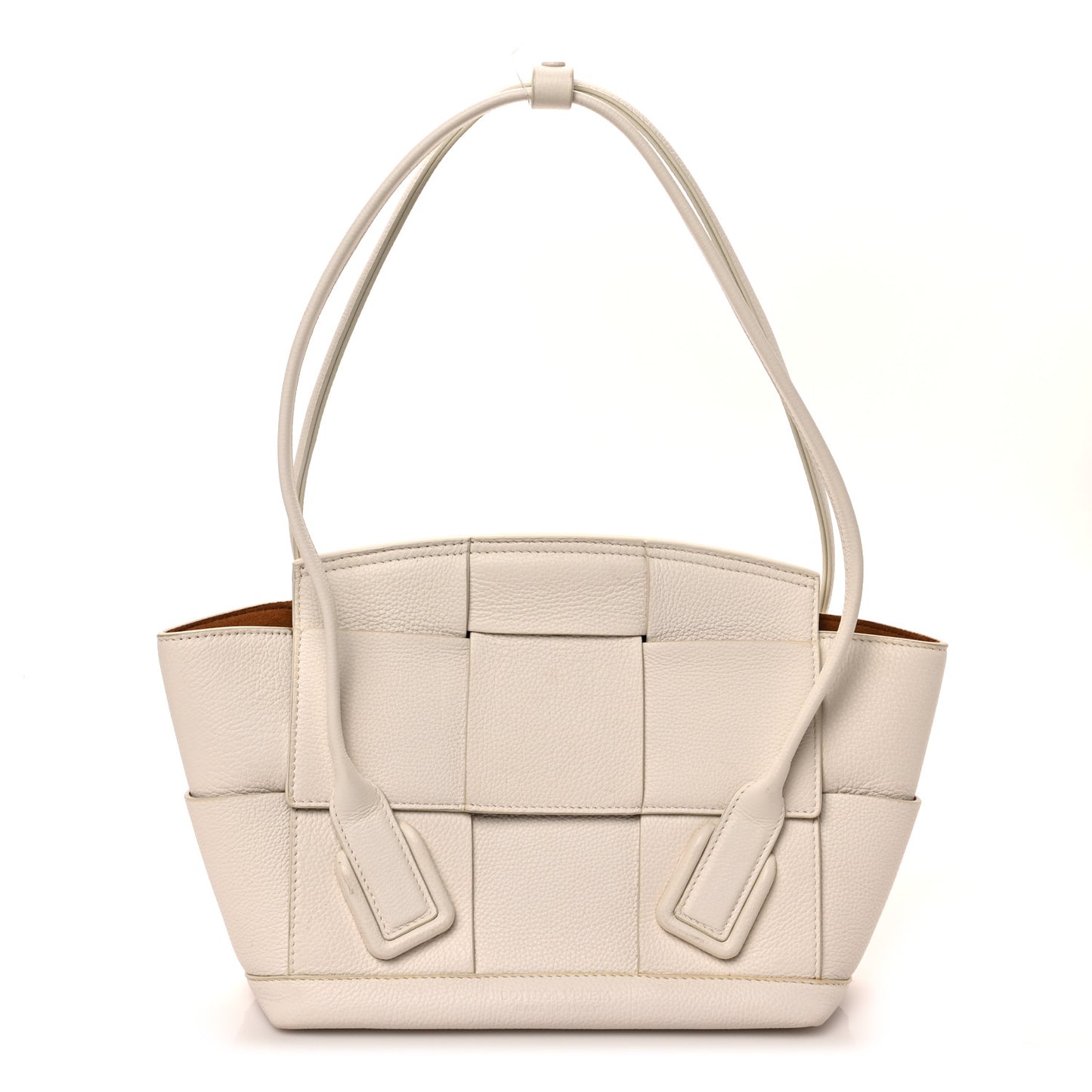 French Calfskin Maxi Intrecciato Small Arco Bianco