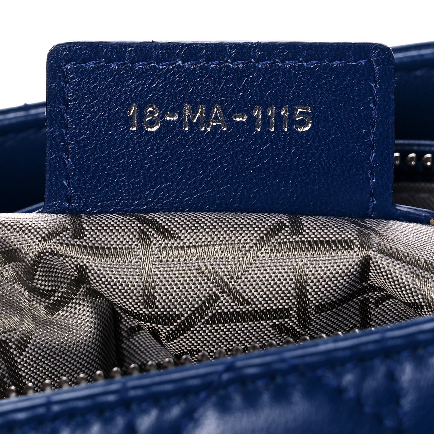 Christian Dior Lambskin Cannage Medium Lady Dior Blue 7 of 12