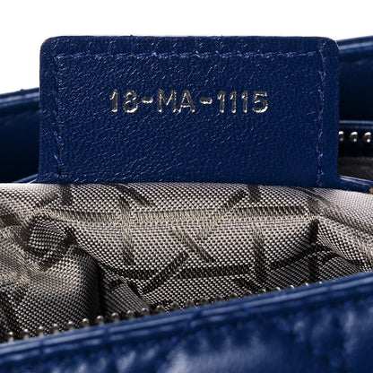 Christian Dior Lambskin Cannage Medium Lady Dior Blue 7 of 12
