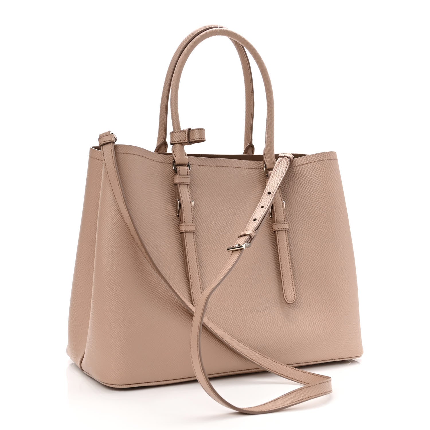 Prada Saffiano Cuir Medium Double Handle Tote Cammeo 2 of 9