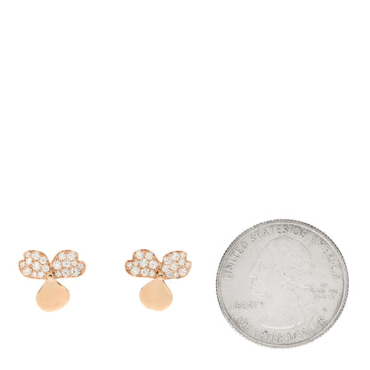 Tiffany 18K Rose Gold Diamond Paper Flowers Earrings 2 of 5