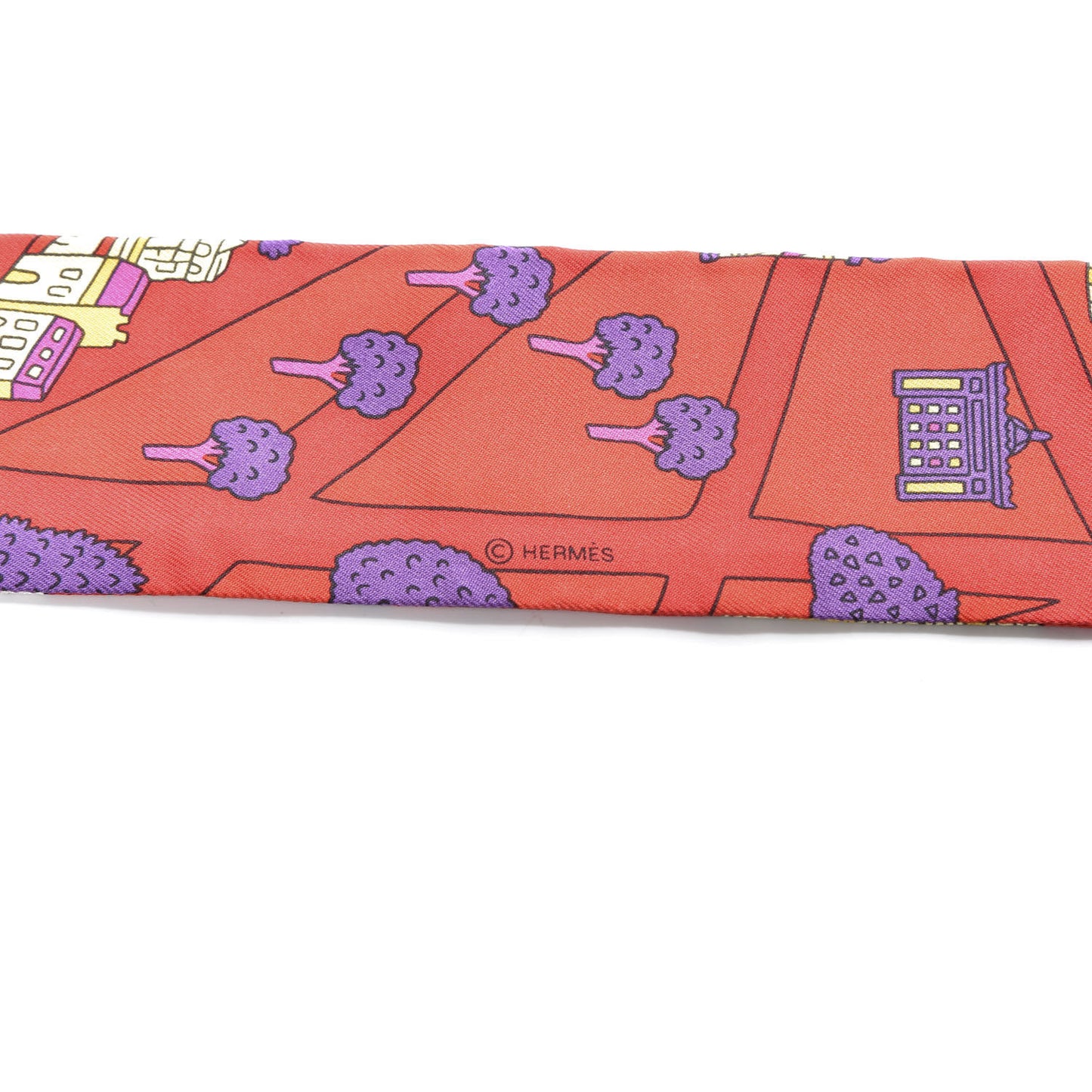 Silk Les Nouveaux Amoureux de Paris Twilly Rouge Violet Creme