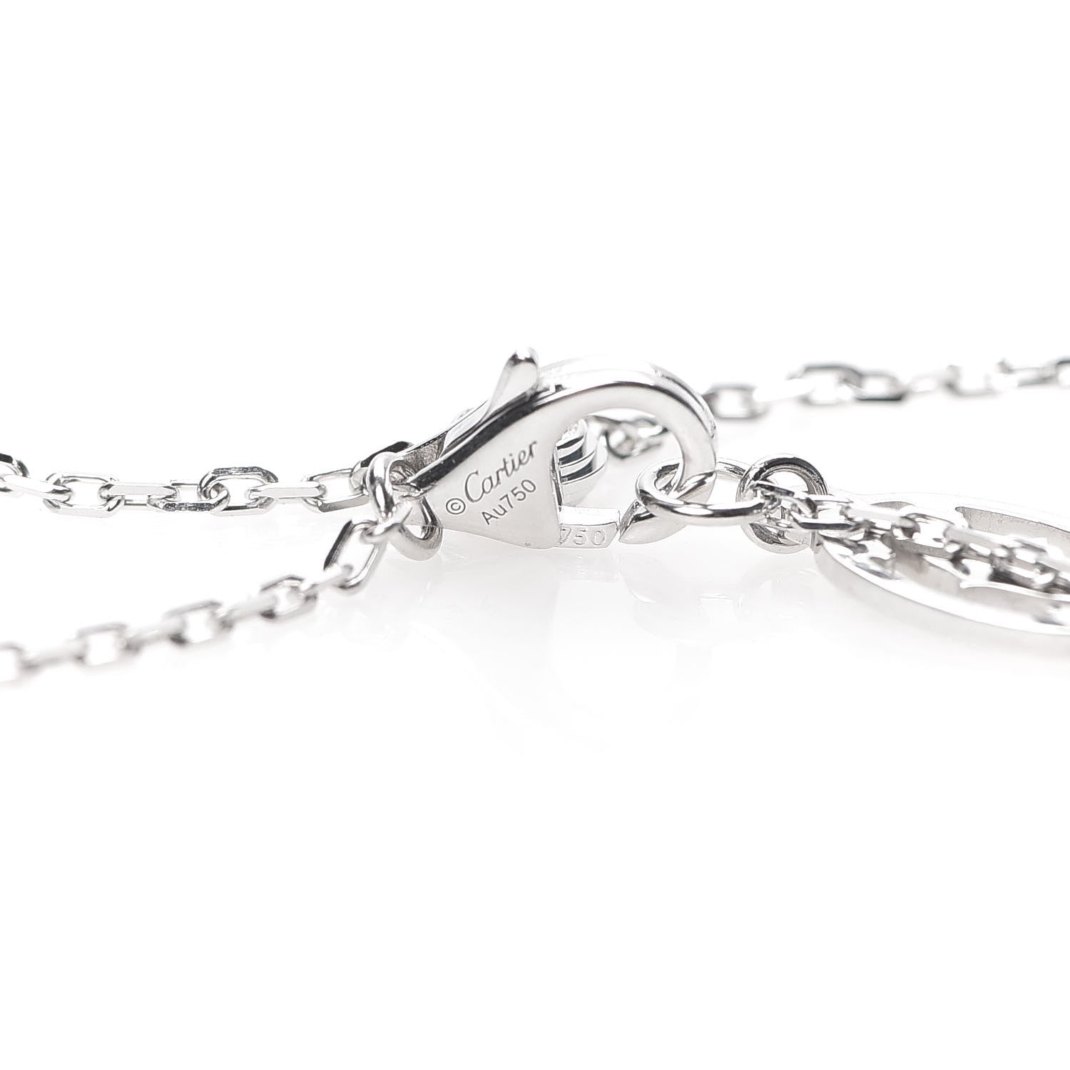 Cartier 18K White Gold Diamond SM D'Amour Pendant Necklace 5 of 7
