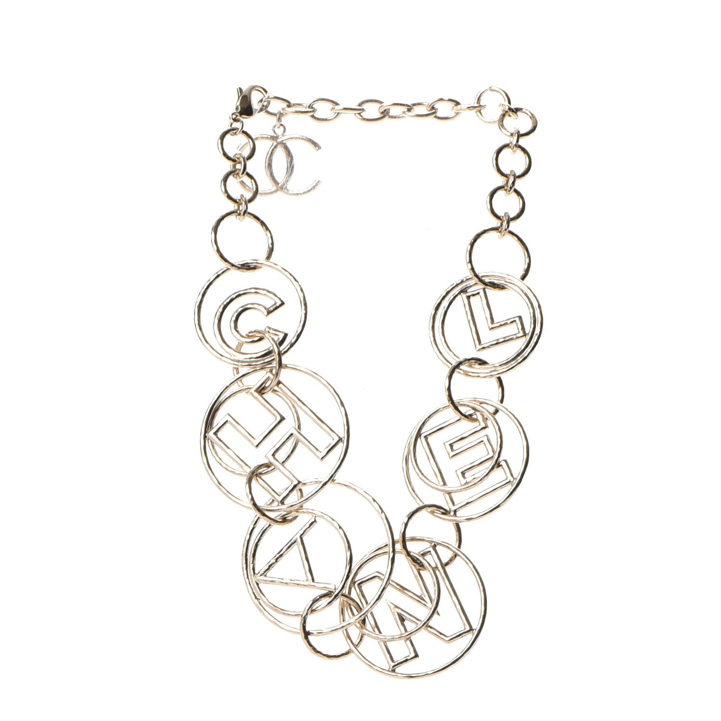 Hoop Cuba Logo Necklace Gold