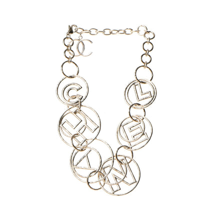 Chanel Hoop Cuba Logo Necklace Gold 3 of 7