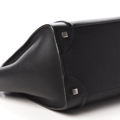Celine Drummed Calfskin Mini Luggage Black 6 of 9