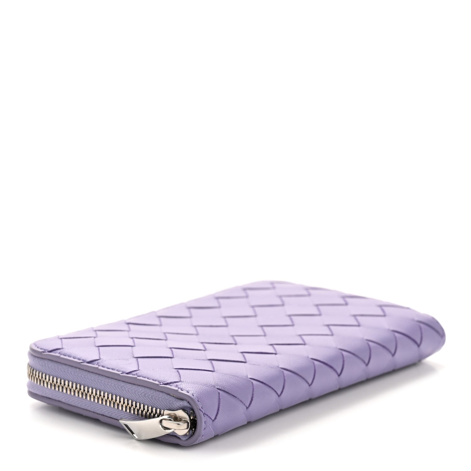 Bottega Veneta Nappa Intrecciato Zip Around Wallet Lavender