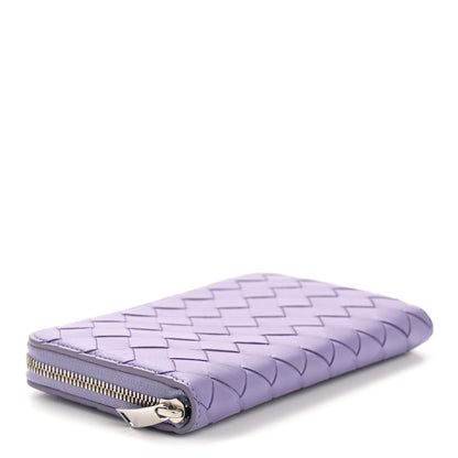 Bottega Veneta Nappa Intrecciato Zip Around Wallet Lavender 4 of 10