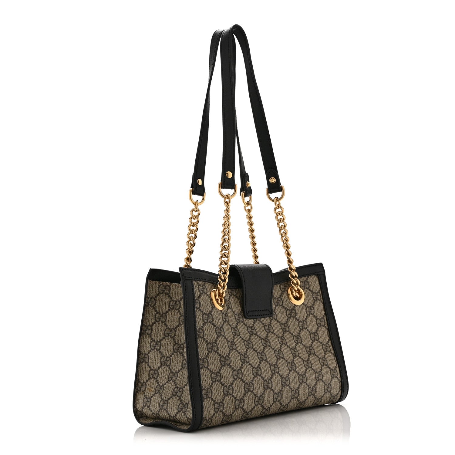 Gucci GG Supreme Monogram Small Padlock Tote Black 3 of 11