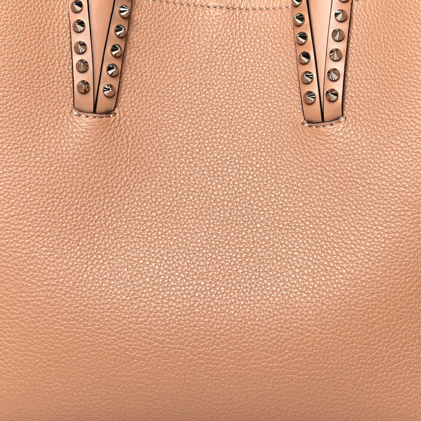 Calfskin Empire Spikes Small East West Cabata Tote Nude