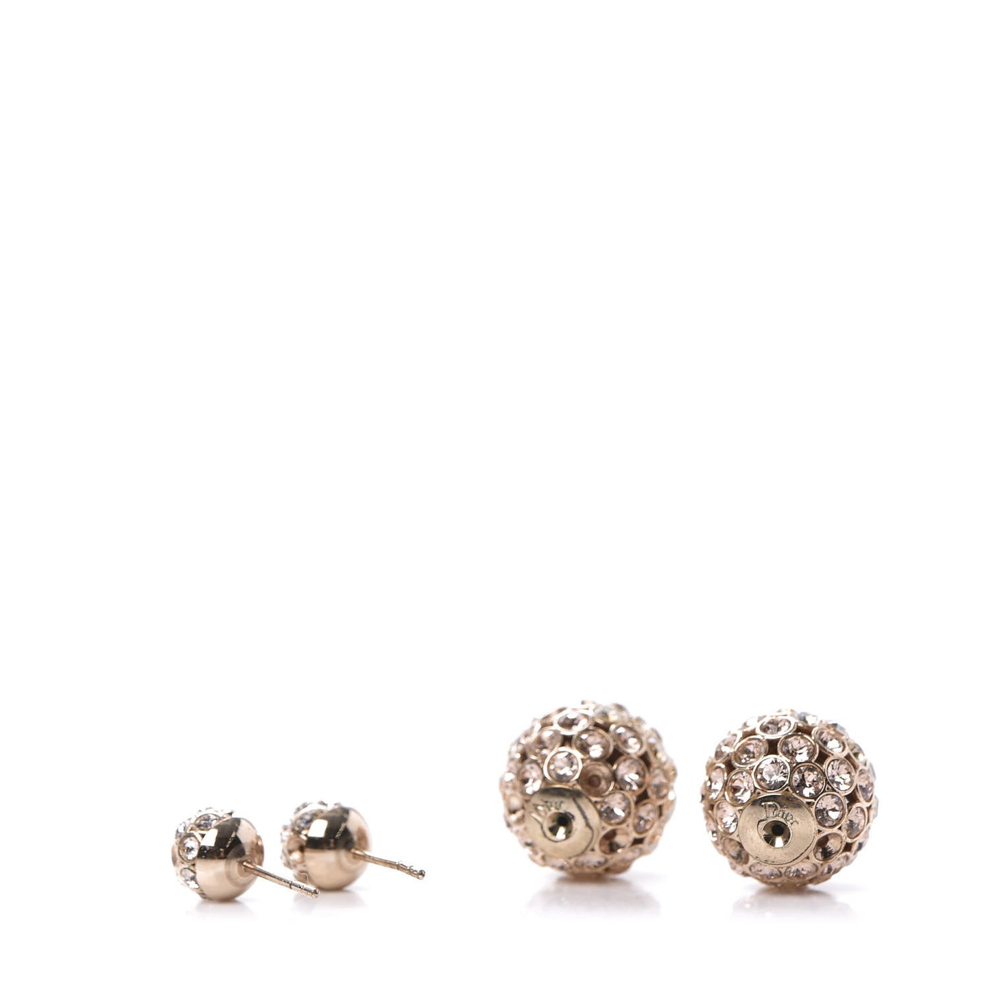 Crystal Mise En Dior Tribal Earrings Light Pink Gold