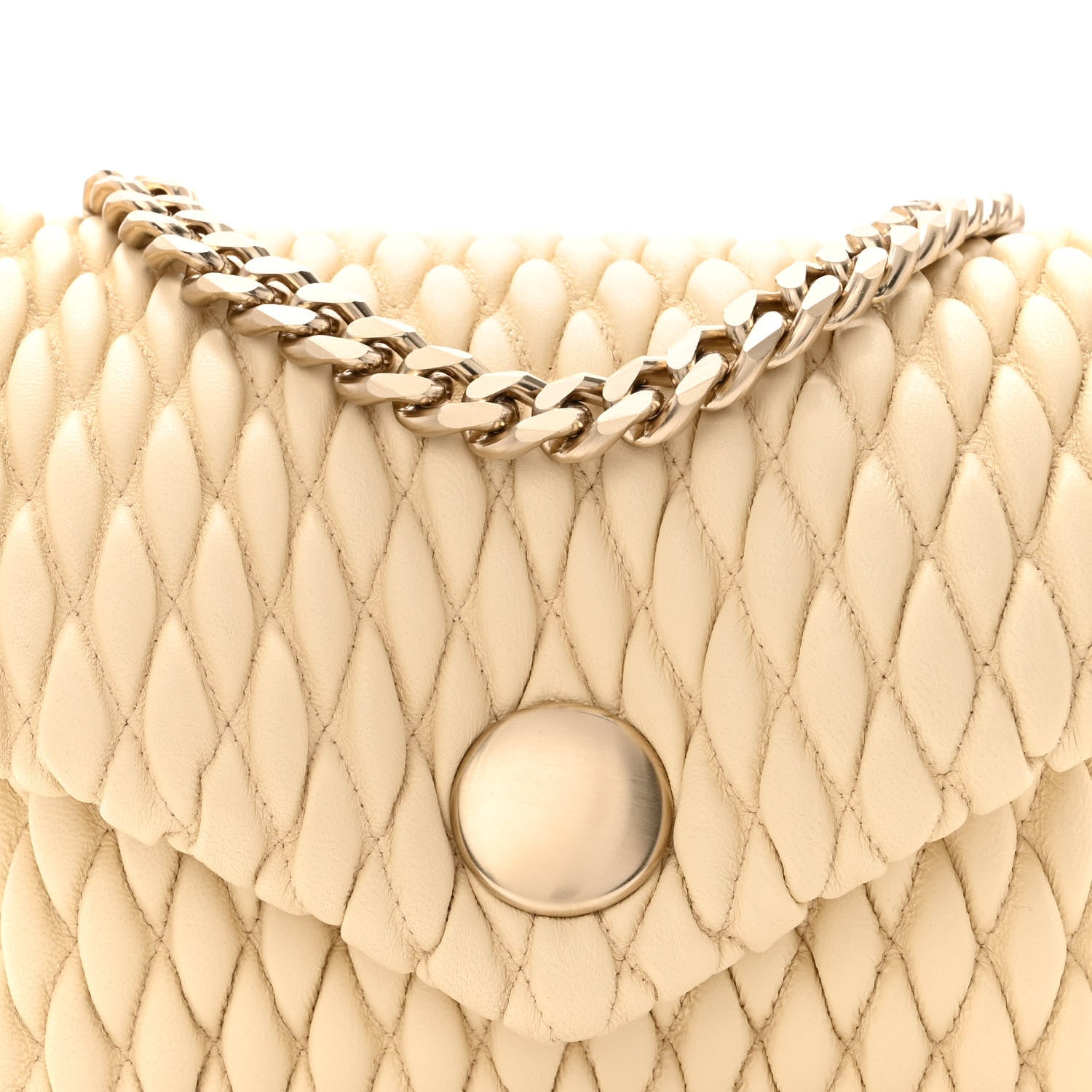 Proenza Schouler Lambskin Quilted PS Harris Small Shoulder Bag Beige 8 of 10