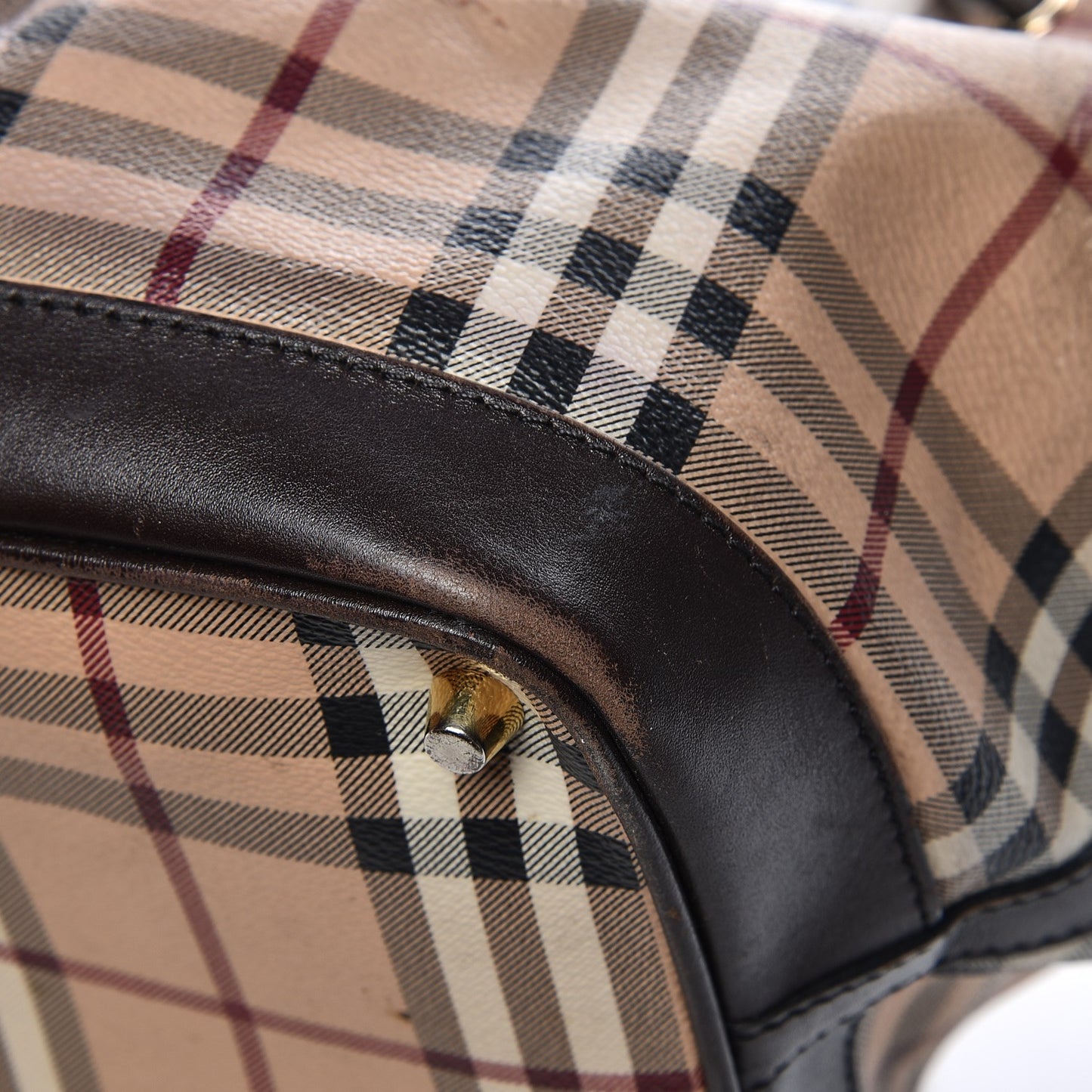 Haymarket Check Medium Golderton Tote Chocolate
