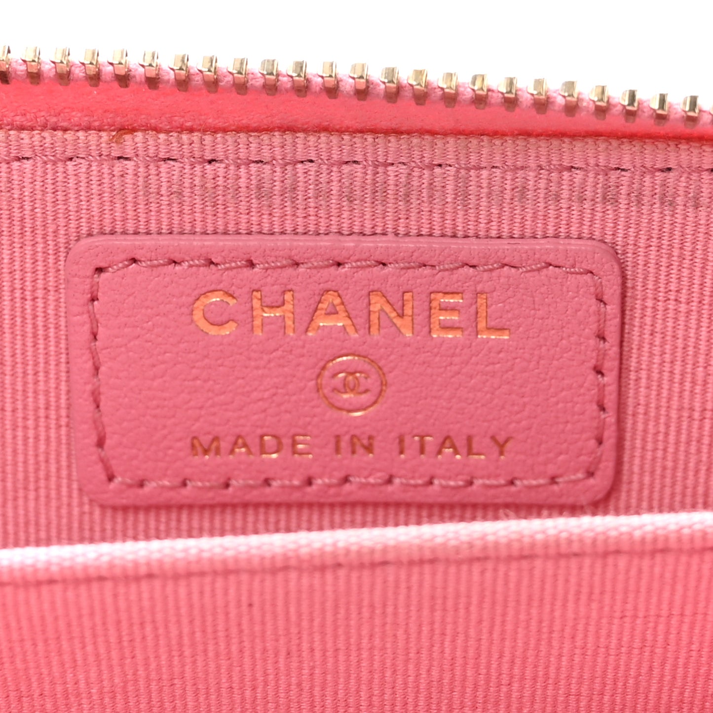 Lambskin Quilted Zip Coin Purse Pink