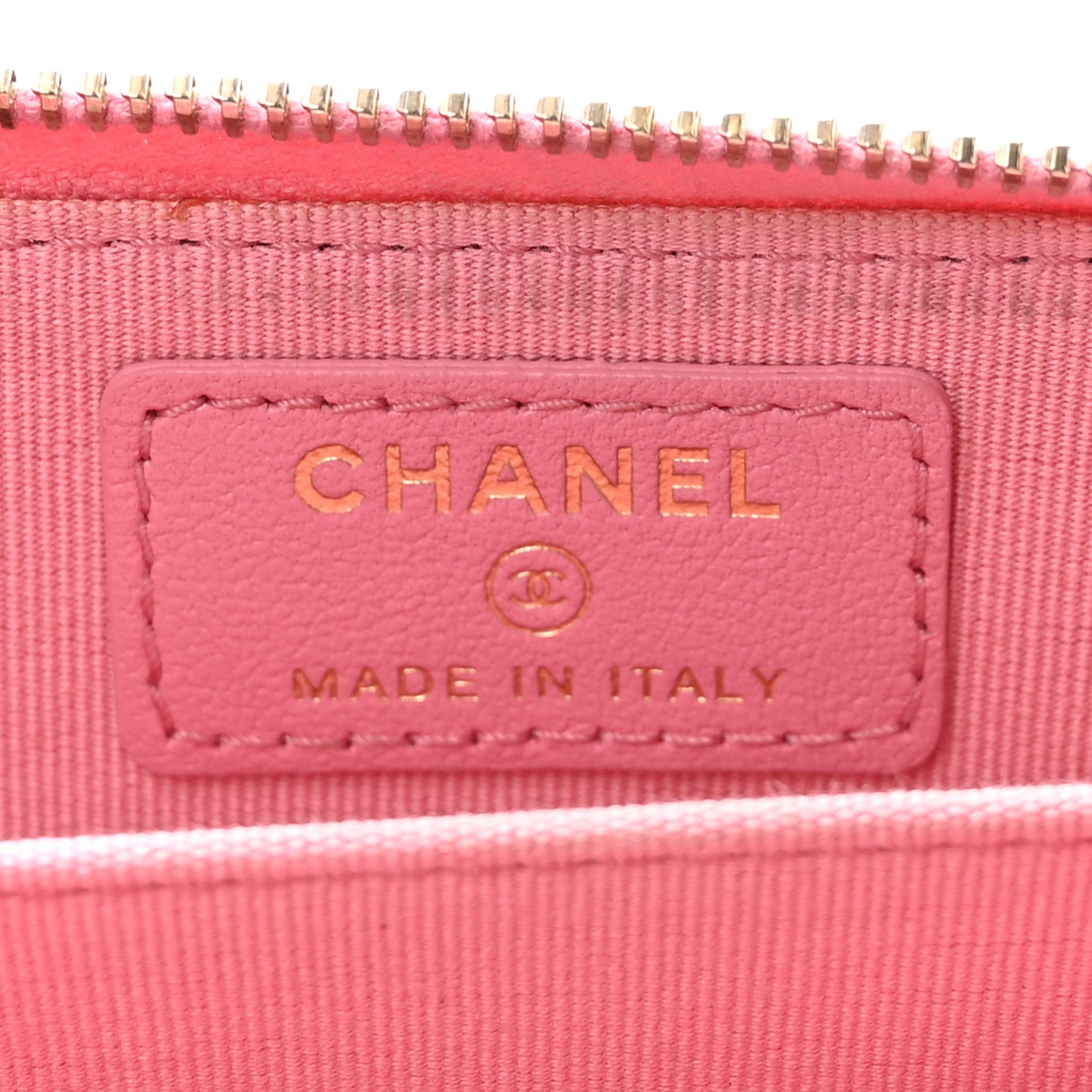 Chanel Lambskin Quilted Zip Coin Purse Pink 6 of 8