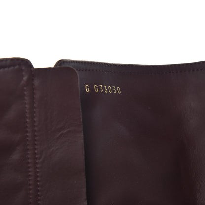 Chanel Lambskin Patent Calfskin Chained High Boots 38 Bordeaux 8 of 8