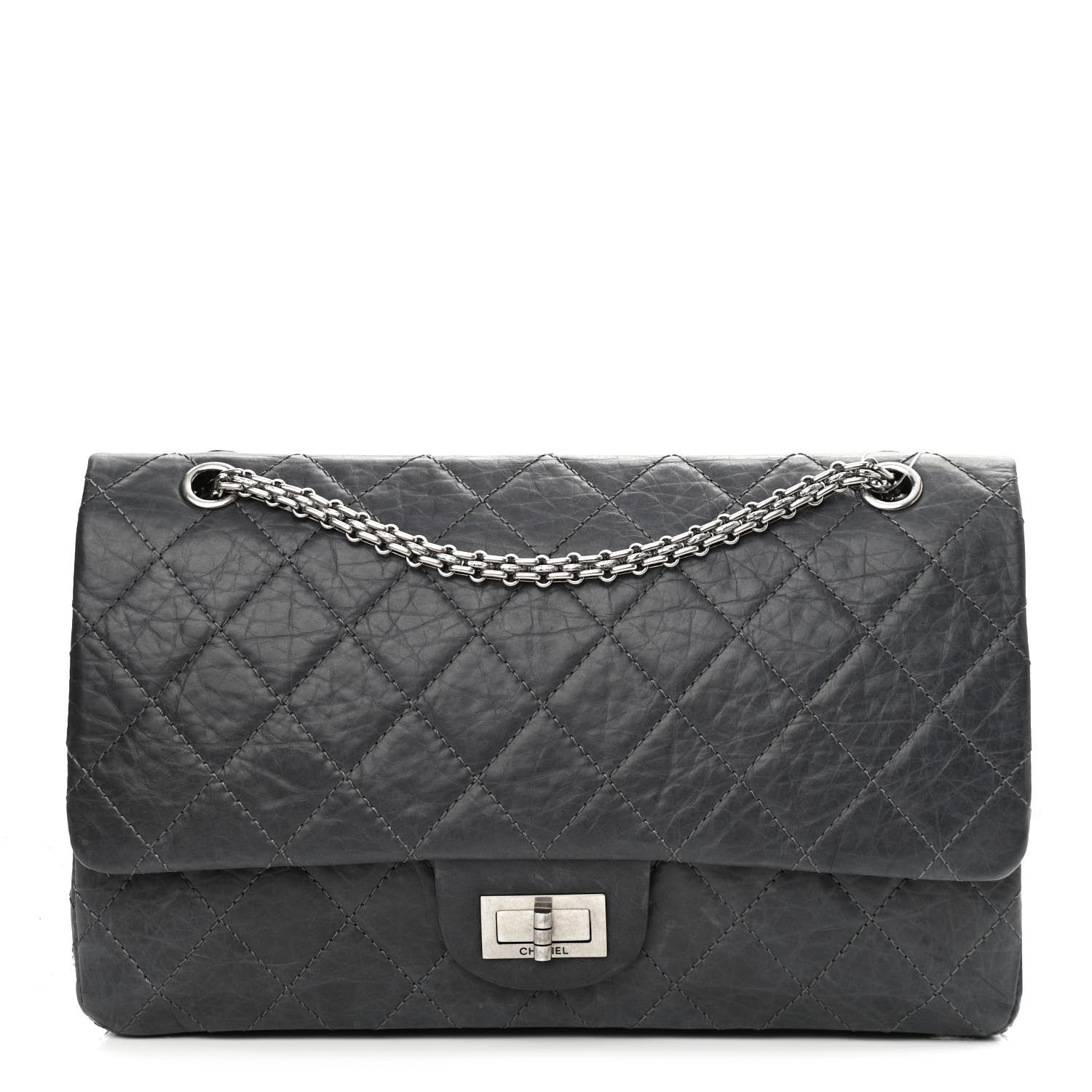 Chanel Aged Calfskin 50th Anniversary 2.55 Reissue 227 Flap Gris 1 of 11