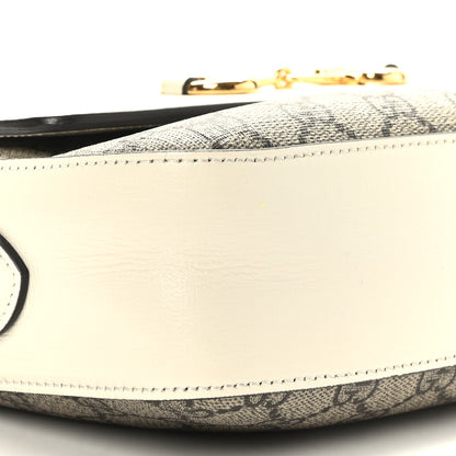 Gucci GG Supreme Monogram Small Horsebit 1955 Shoulder Bag Beige Mystic White 8 of 9