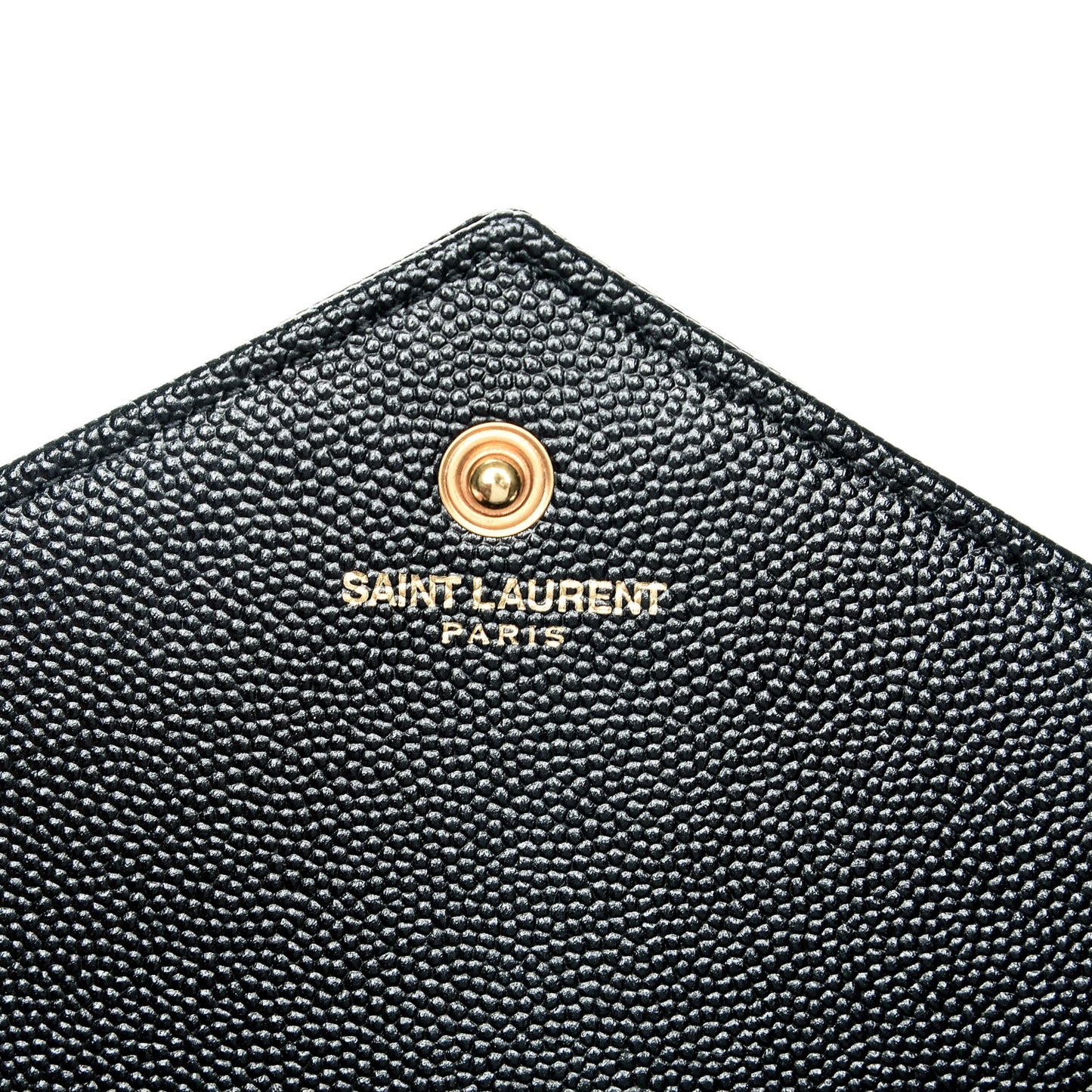 Grain De Poudre Matelasse Chevron Monogram Chain Wallet Black