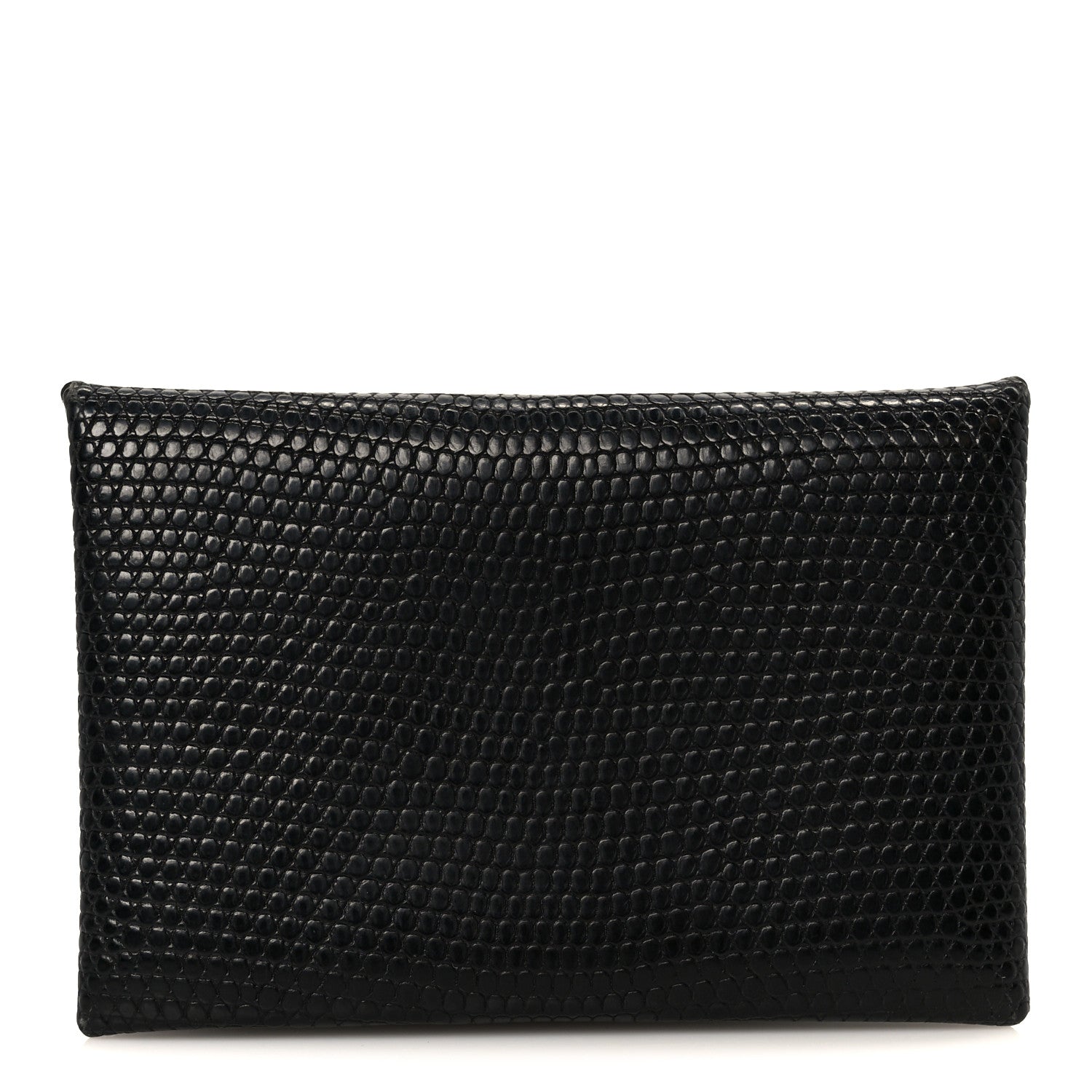 Hermes Lizard Calvi Card Case Black 1 of 7