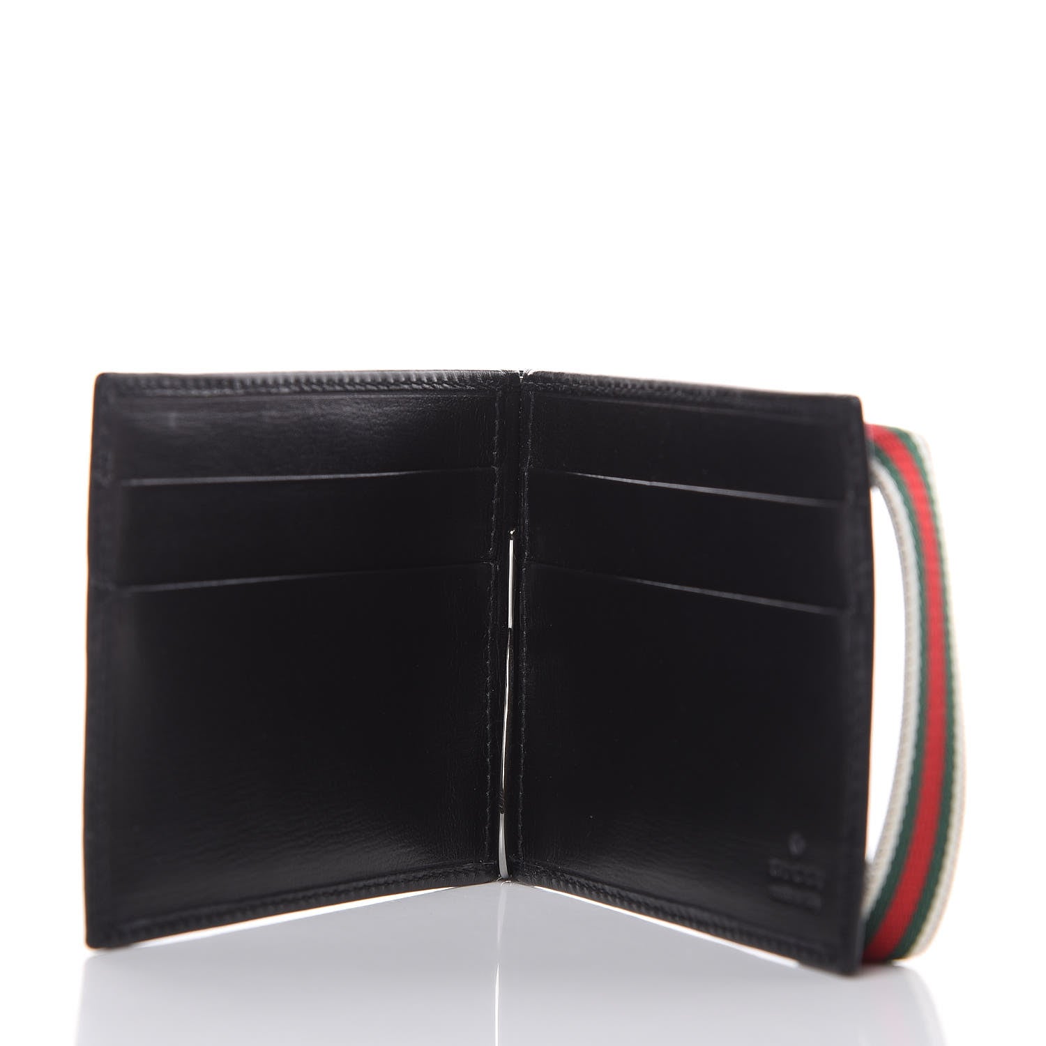 Gucci Calfskin Web Bi-Fold Wallet Black 5 of 7