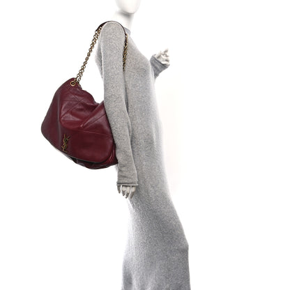 Saint Laurent Lambskin Matelasse Monogram Large Jamie 4.3 New Dark Bordeaux 2 of 10