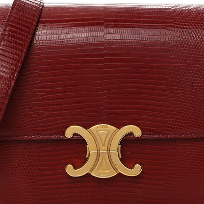 Celine Lizard Medium Triomphe Light Burgundy 9 of 12