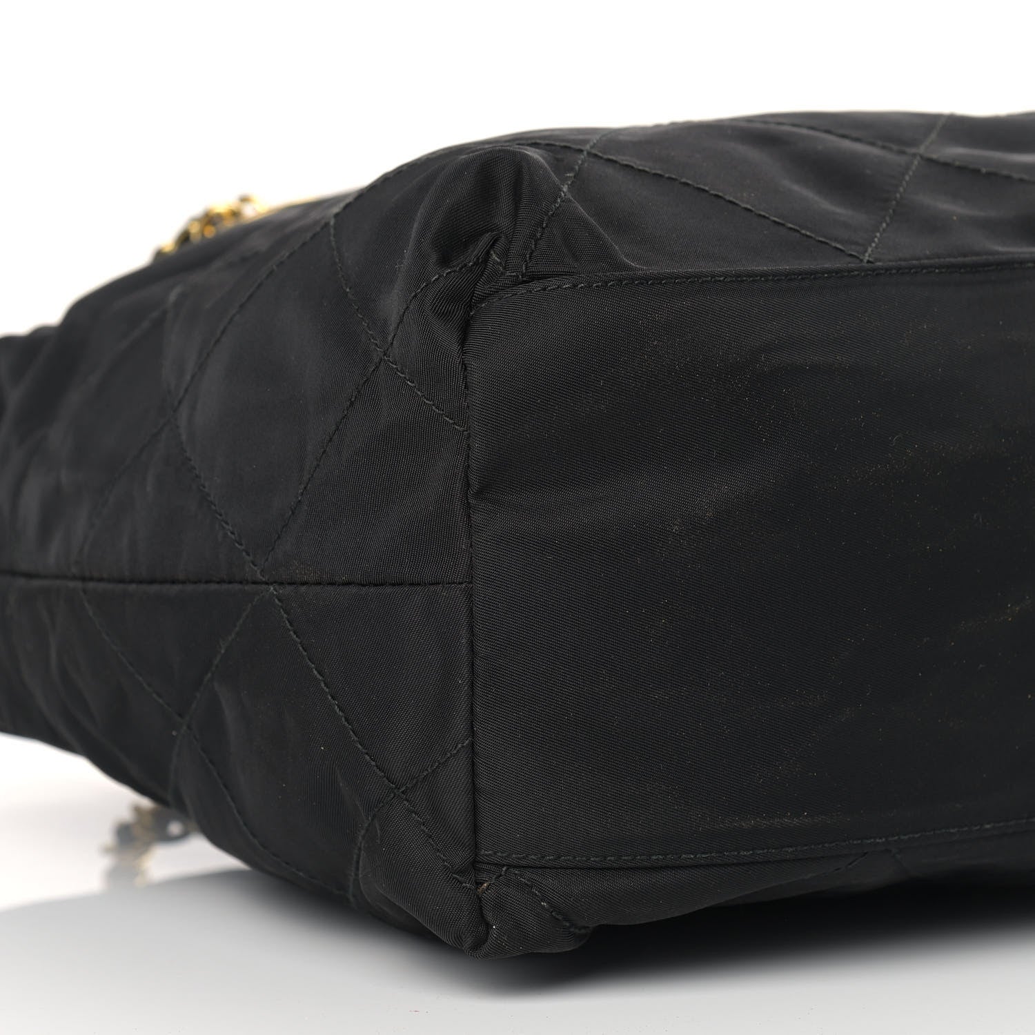 Prada Tessuto Nylon Chain Shoulder Bag Black 7 of 10