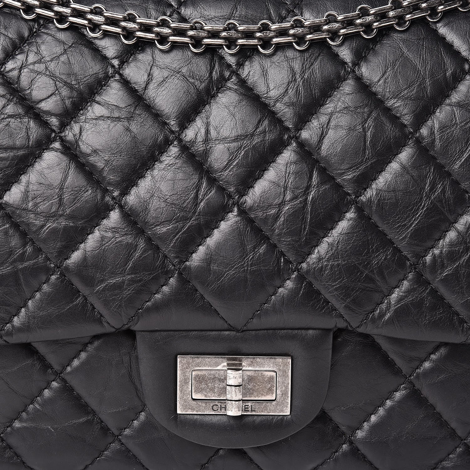 Chanel Aged Calfskin Quilted 2.55 Reissue 227 Flap Black 8 of 11