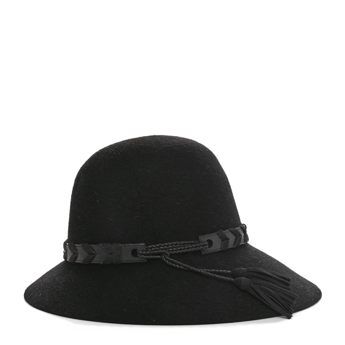 Rabbit Felt Lambskin Hat 58 Black