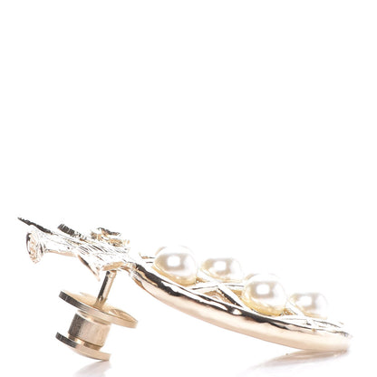 Chanel Pearl Pineapple Brooch Gold 4 of 7
