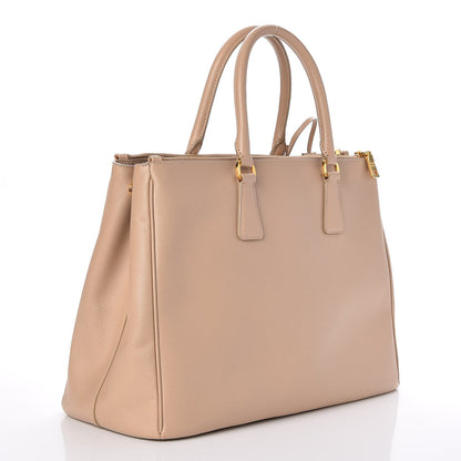 Prada Saffiano Large Galleria Double Zip Tote Sabbia 3 of 9