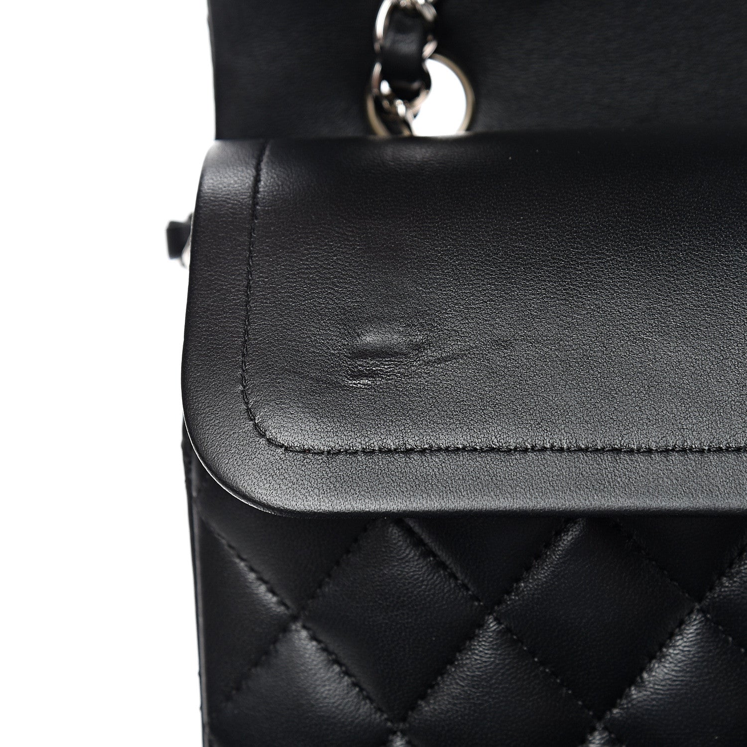Chanel Lambskin Quilted Medium Double Flap Black 12 of 13