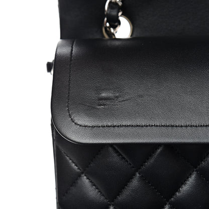 Chanel Lambskin Quilted Medium Double Flap Black 12 of 13