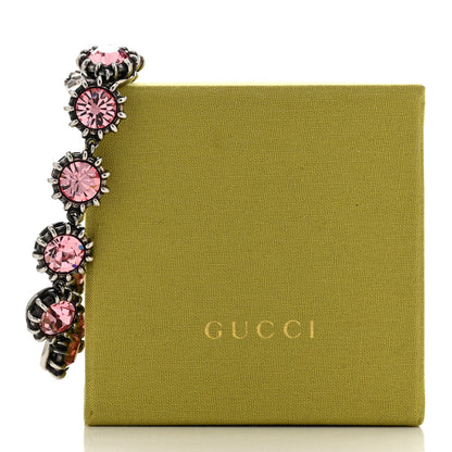 Gucci Crystal Metal Feline Bracelet Silver Pink 5 of 5