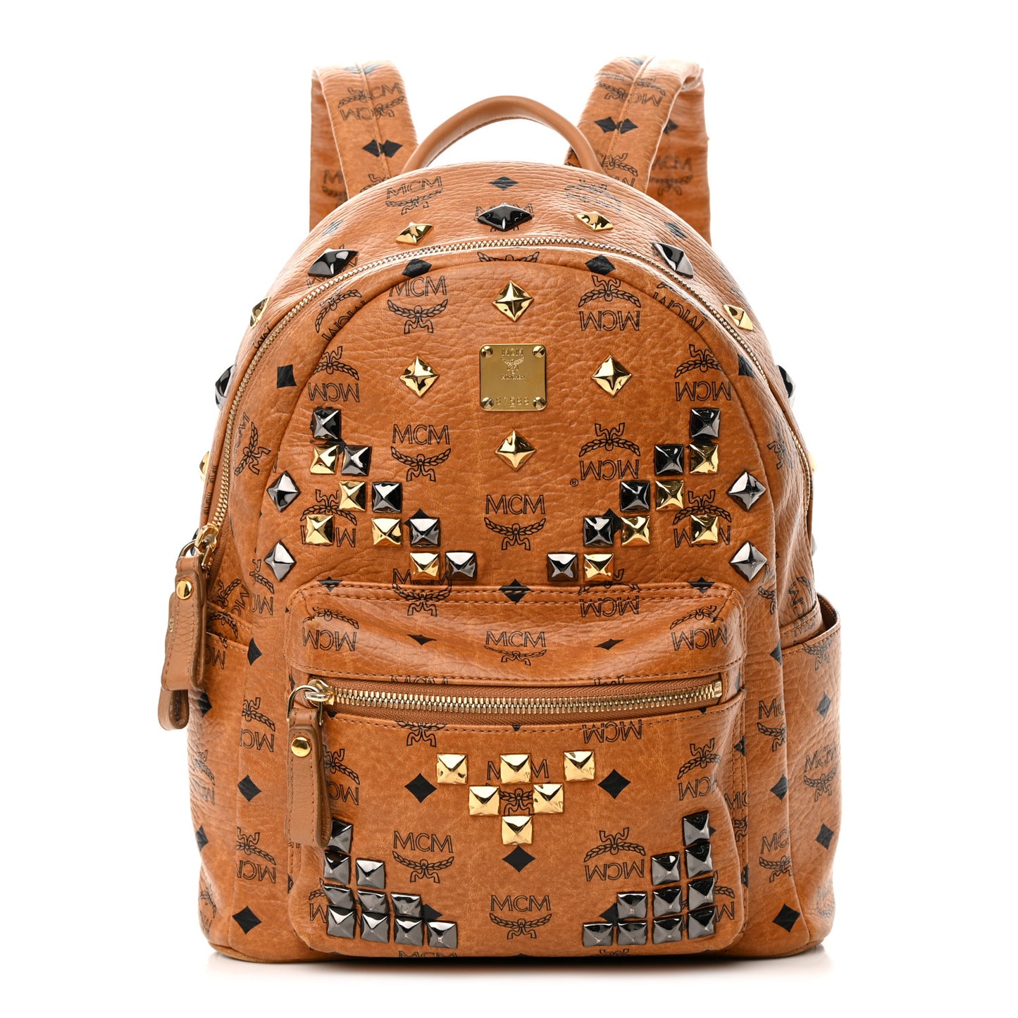 Visetos Studded Small Stark M Backpack Cognac