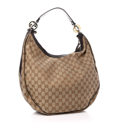 Gucci Monogram Large GG Twins Hobo Dark Brown 3 of 11