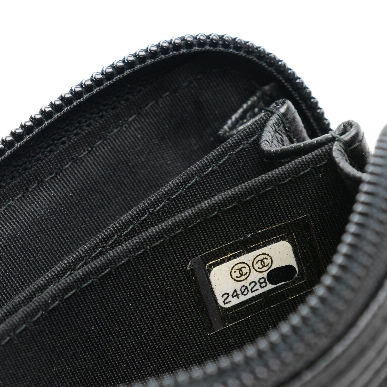 Chanel Caviar Quilted Boy Zip Around Coin Purse Wallet Black 7 of 7