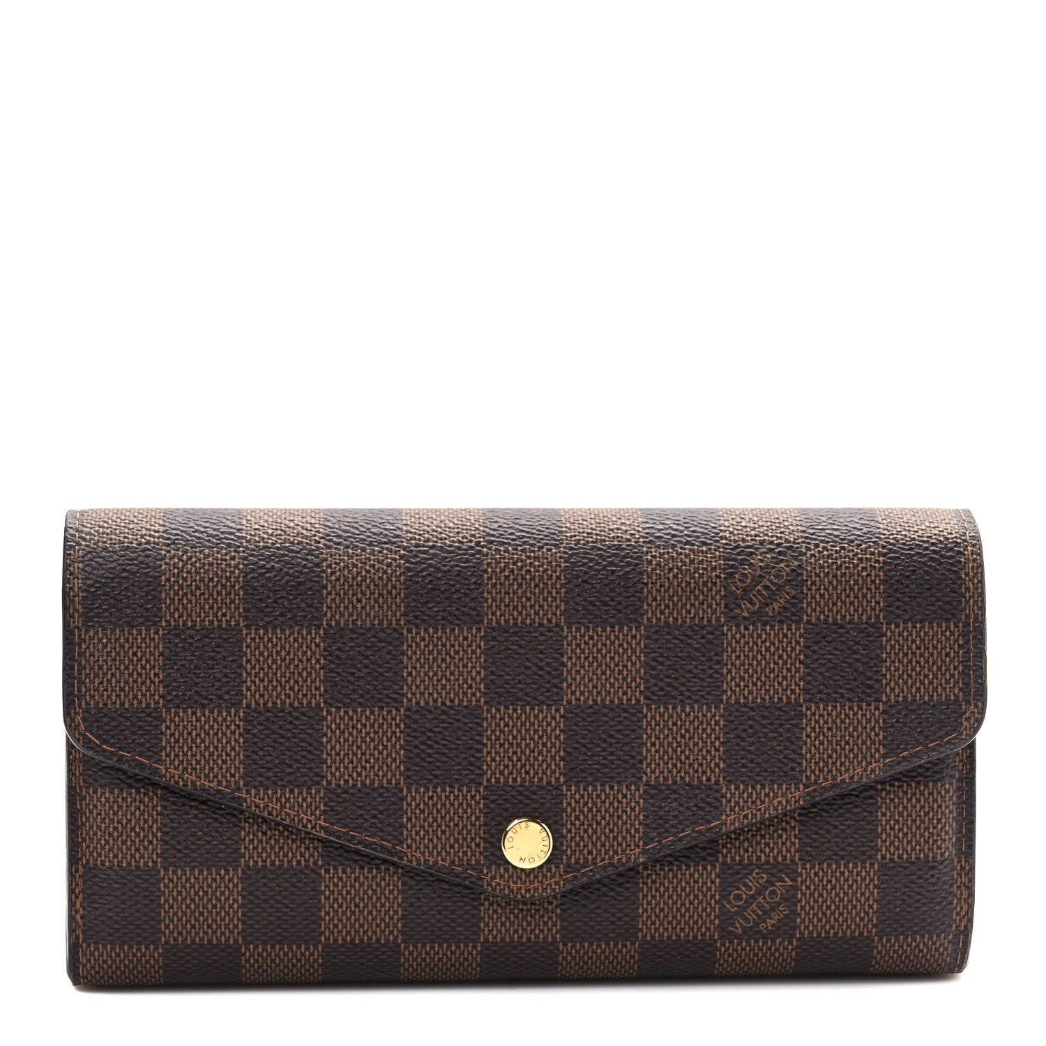 Louis Vuitton Damier Ebene Sarah Wallet NM Rose Ballerine 1 of 6