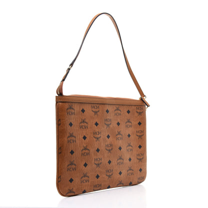 MCM Visetos Liz Shopper Tote Pouch Cognac 2 of 8