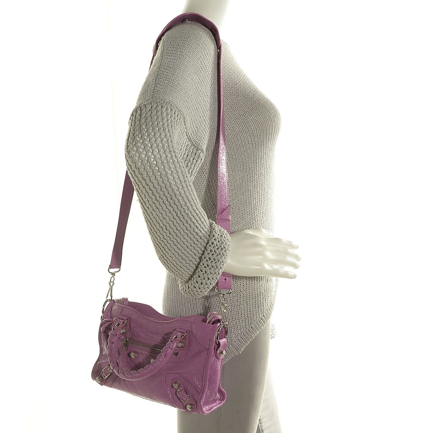 Agneau Giant 12 Silver Hardware Mini City Rose Berlingot
